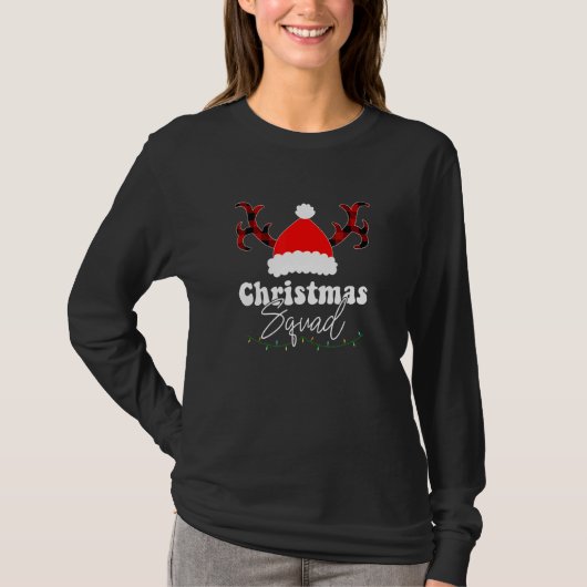 Reindeer plaid Christmas squad Matching Family Chr T-shirt (Voorkant)