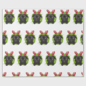 Reindeer Pug Cadeaupapier (Vlak)