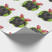 Reindeer Pug Cadeaupapier (Hoek)