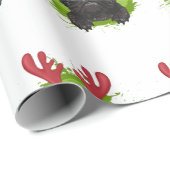 Reindeer Pug Cadeaupapier (Rol Hoek)