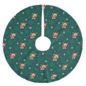 Reindeer Pug-kerstpatroon Kerstboom Rok (Voorkant)