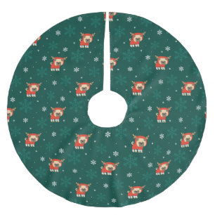Reindeer Pug-kerstpatroon Kerstboom Rok