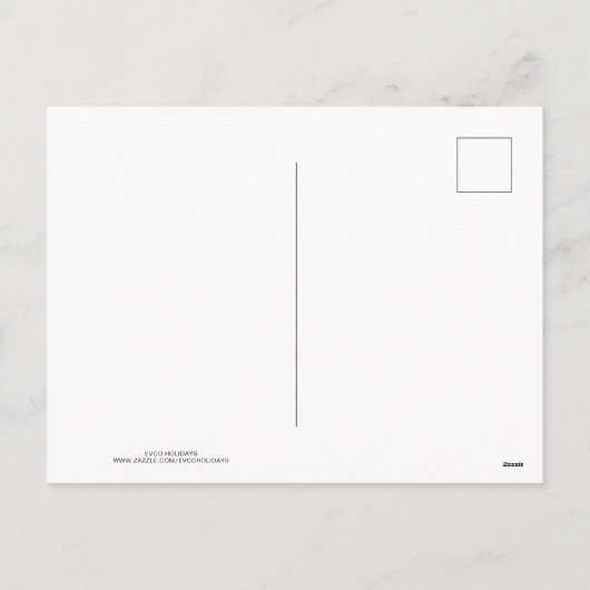 Reindeer Pulling Santa Claus Sleigh | Kerstmis Feestdagenkaart (Achterkant)