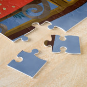 Reindeer Pulling Santa Claus Sleigh | Kerstmis Legpuzzel (Zijkant)