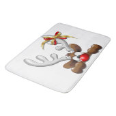 Reindeer Puzzled Funny Kerstpersonage Badmat (Gekanteld)