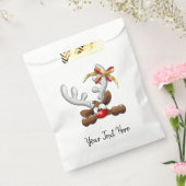 Reindeer Puzzled Funny Kerstpersonage Bedankzakje (Gezegeld)
