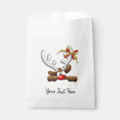 Reindeer Puzzled Funny Kerstpersonage Bedankzakje (Voorkant)