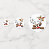 Reindeer Puzzled Funny Kerstpersonage Confetti (Voorkanten)