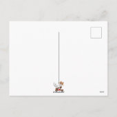 Reindeer Puzzled Funny Kerstpersonage Feestdagenkaart (Achterkant)