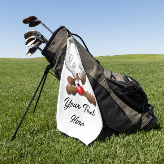 Reindeer Puzzled Funny Kerstpersonage Golfhanddoek (Groen)