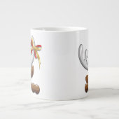 Reindeer Puzzled Funny Kerstpersonage Grote Koffiekop (Voorkant)