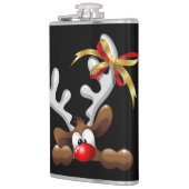 Reindeer Puzzled Funny Kerstpersonage Heupfles (Links)