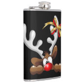 Reindeer Puzzled Funny Kerstpersonage Heupfles (Rechts)