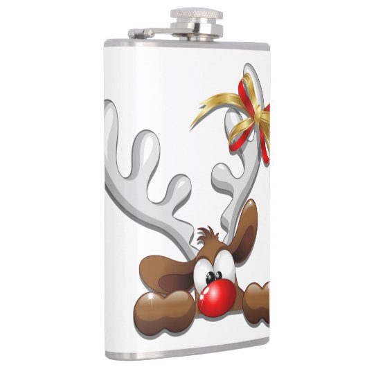 Reindeer Puzzled Funny Kerstpersonage Heupfles (Rechts)
