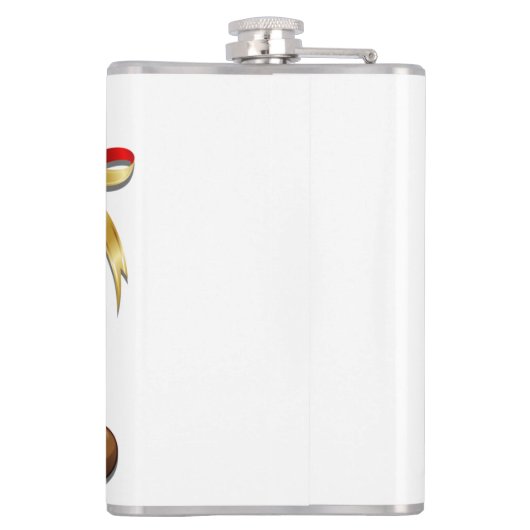 Reindeer Puzzled Funny Kerstpersonage Heupfles (Achterkant)