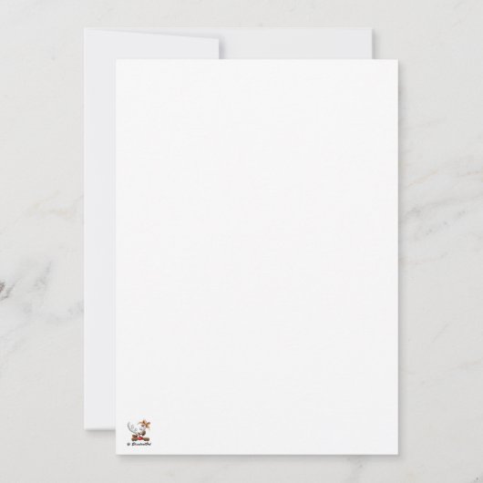 Reindeer Puzzled Funny Kerstpersonage Kaart (Achterkant)