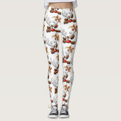 Reindeer Puzzled Funny Kerstpersonage Leggings (Voorkant)