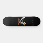 Reindeer Puzzled Funny Kerstpersonage Persoonlijk Skateboard (Horizontaal)