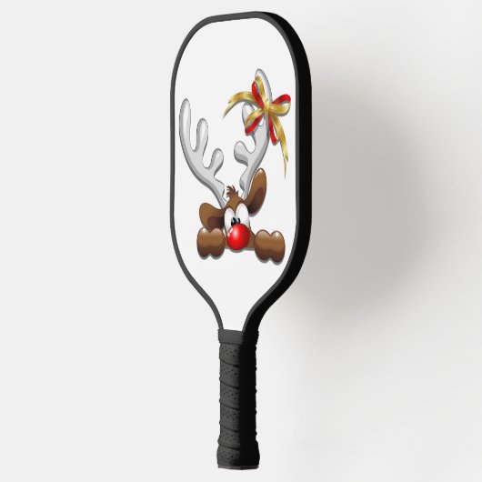 Reindeer Puzzled Funny Kerstpersonage Pickleball Paddle (Links)