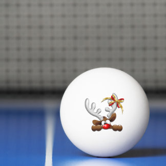 Reindeer Puzzled Funny Kerstpersonage Pingpongbal