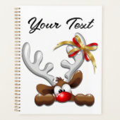 Reindeer Puzzled Funny Kerstpersonage Planner (Voorkant)