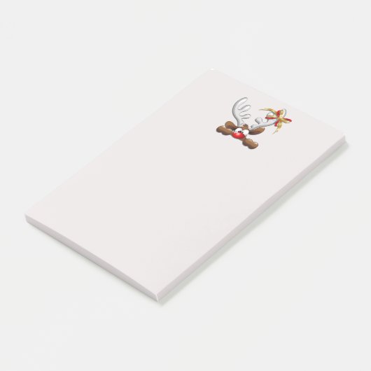 Reindeer Puzzled Funny Kerstpersonage Post-it® Notes (Schuin)