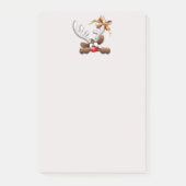 Reindeer Puzzled Funny Kerstpersonage Post-it® Notes (Voorkant)