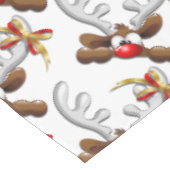 Reindeer Puzzled Funny Kerstpersonage Tafelkleed (Gekanteld)