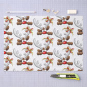 Reindeer Puzzled Funny Kerstpersonage Tissuepapier (Craft)