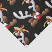 Reindeer Puzzled Funny Kerstpersonage Tissuepapier (Detail)