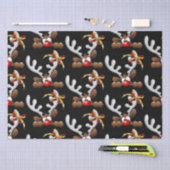 Reindeer Puzzled Funny Kerstpersonage Tissuepapier (Craft)