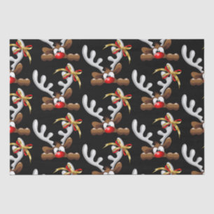 Reindeer Puzzled Funny Kerstpersonage Tissuepapier