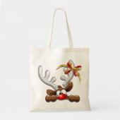 Reindeer Puzzled Funny Kerstpersonage Tote Bag (Voorkant)