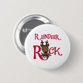 Reindeer Rock Ronde Button 5,7 Cm (Voorkant /achterkant)
