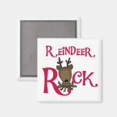 Reindeer Rock Tshirts en Gifts Magneet (Voorkant / Achterkant)