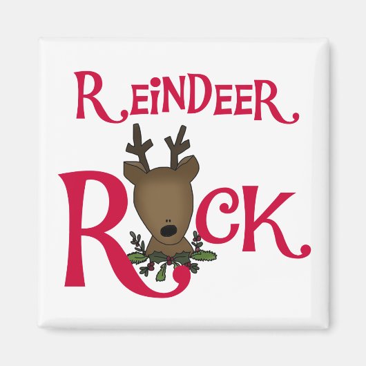 Reindeer Rock Tshirts en Gifts Magneet (Voorkant)
