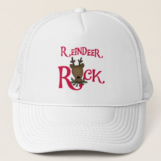 Reindeer Rock Tshirts en Gifts Trucker Pet (Voorkant)