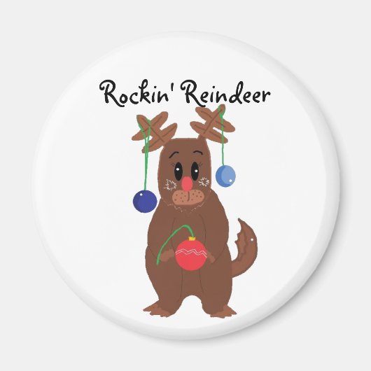 Reindeer Rockin' Reindeer Magneet (Voorkant)