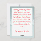 Reindeer Rudolph christmas fun wishes Postcard Feestdagenkaart (Achterkant)