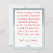 Reindeer Rudolph christmas fun wishes Postcard Feestdagenkaart (Achterkant)