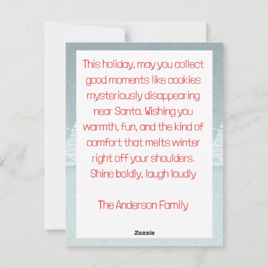 Reindeer Rudolph christmas fun wishes Postcard Feestdagenkaart (Achterkant)