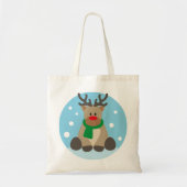 Reindeer Rudolph Kerstwinter december Tote Bag (Voorkant)