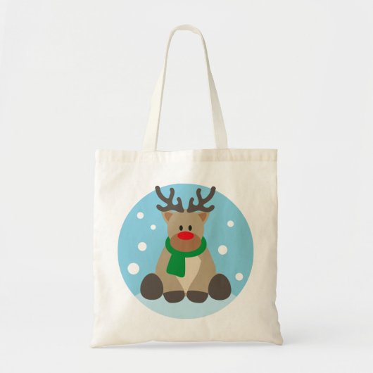 Reindeer Rudolph Kerstwinter december Tote Bag (Voorkant)