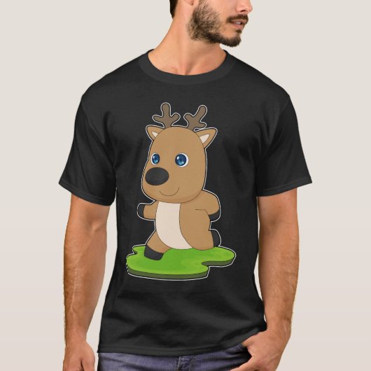 Reindeer Runner Running Sports T-shirt (Voorkant)