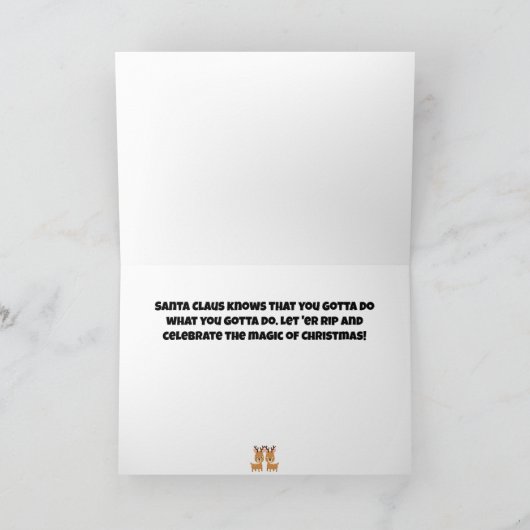 Reindeer’s Smelly Christmas Funny Cartoon Feestdagen Kaart (Binnen)