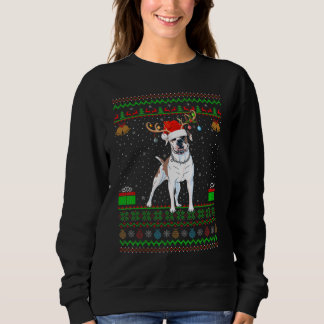 Reindeer Santa Hat Matching Ugly American Bulldog Trui