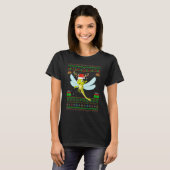 Reindeer Santa Hat Matching Ugly Dragonfly Christm T-shirt (Voorkant volledig)