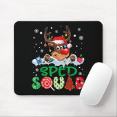 Reindeer Santa Hat Sped Squad Teacher Funny Christ Muismat (Met muis)