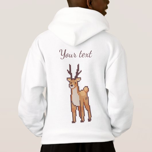 Reindeer, Santa pixelart, Pixel Art (Achterkant)