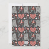 Reindeer Scandinavian Friendsmas Party Kaart (Achterkant)